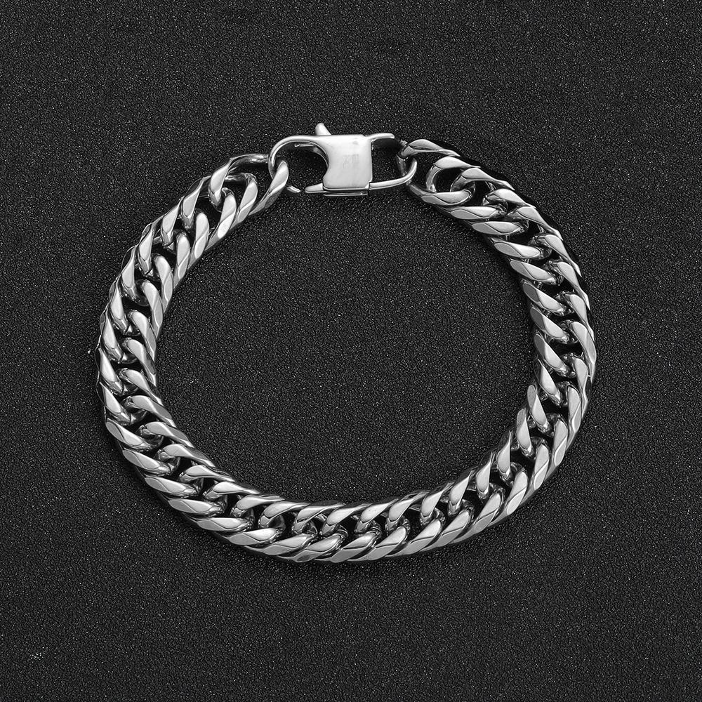 CARÁTIX Stainless Steel Cuban Link Chain Necklace – PVD Plated 7mm/9mm High Polish Miami Hip Hop Jewelry for Men - CaratixJewelry